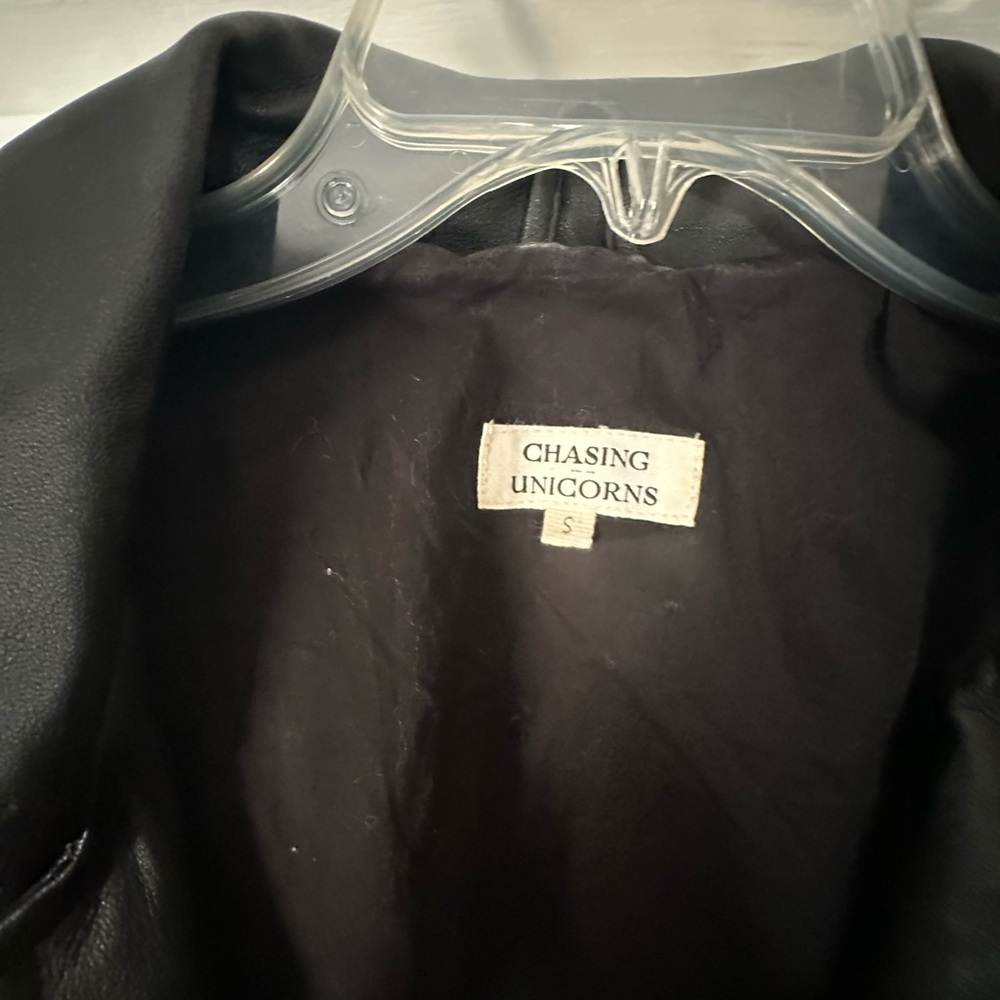 Chasing Unicorns Lonestar Black Leather Biker Jacket View 4
